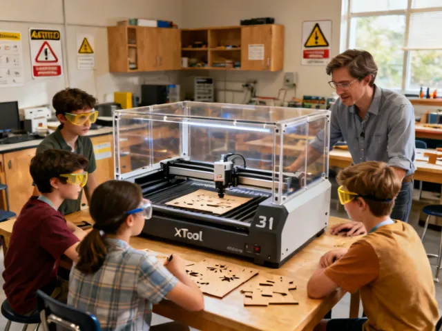 xTool S1 in a STEM classroom