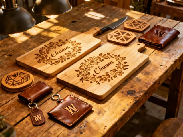 Personalized gifts created with xTool S1